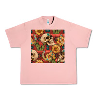 Salmon western skull aztec seamless pattern Urban Heavy Tee - BundleAndBundleShop