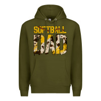 Army Green no background softball dad Premium Hoodie - Jasminsmagicworld
