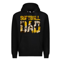 Black no background softball dad Premium Hoodie - Jasminsmagicworld