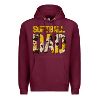 Burgundy no background softball dad Premium Hoodie - Jasminsmagicworld