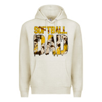 Oatmeal Heather no background softball dad Premium Hoodie - Jasminsmagicworld
