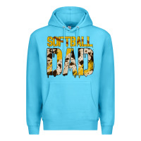 Ocean Blue no background softball dad Premium Hoodie - Jasminsmagicworld