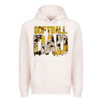 Pale Pink no background softball dad Premium Hoodie - Jasminsmagicworld