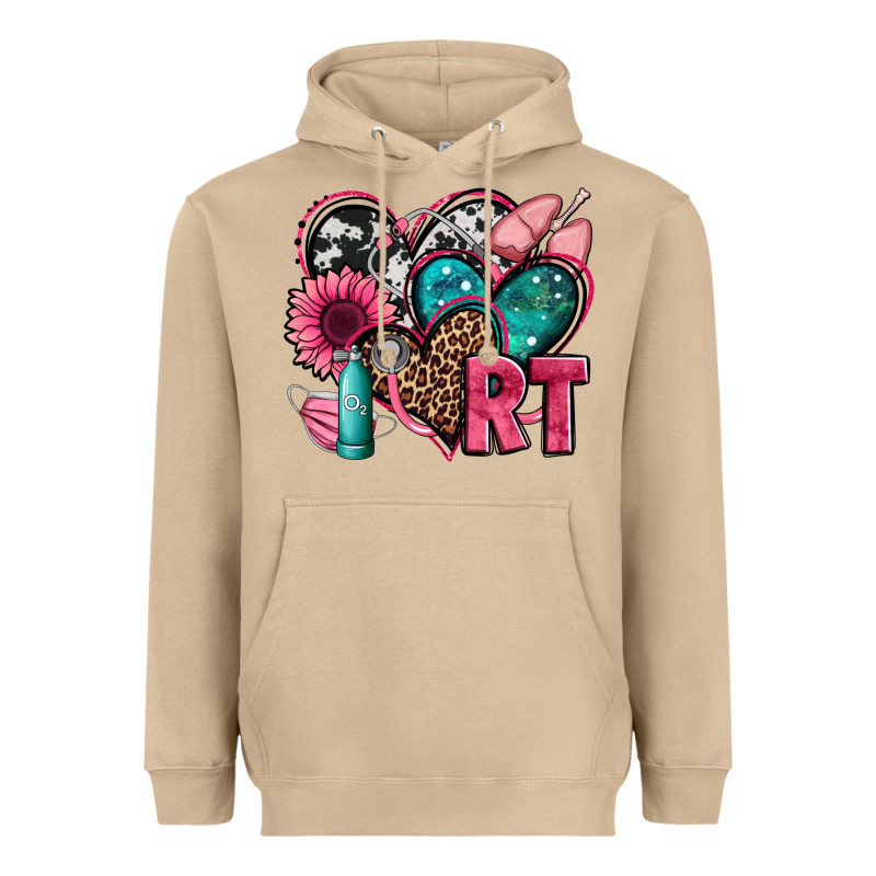 Rt Respiratory Therapist Hearts Heavyweight Hoodie by Jasminsmagicworld | Teevron