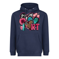 Navy rt respiratory therapist hearts Heavyweight Hoodie - Jasminsmagicworld