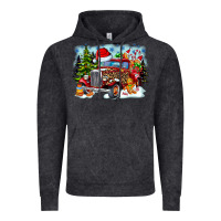 Vintage Black Christmas truck Vintage Hoodie - CowhideDigitalArt