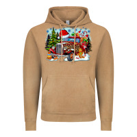 Vintage Camel Christmas truck Vintage Hoodie - CowhideDigitalArt