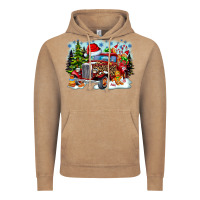 Vintage Coffee Christmas truck Vintage Hoodie - CowhideDigitalArt