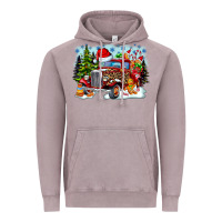 Vintage Zinc Christmas truck Vintage Hoodie - CowhideDigitalArt