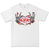 White Happy Valentine's Day skeleton hands Premium Tee - FaDigitalArtStudio