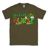 Army Green St. Patrick's One lucky Nurse Classic Tee - OliviaCreatesArt