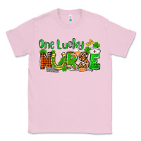 Bubblegum Pink St. Patrick's One lucky Nurse Classic Tee - OliviaCreatesArt