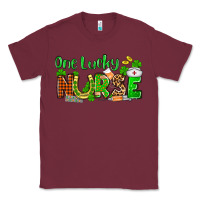 Burgundy St. Patrick's One lucky Nurse Classic Tee - OliviaCreatesArt