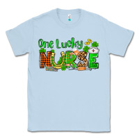 Dusty Blue St. Patrick's One lucky Nurse Classic Tee - OliviaCreatesArt