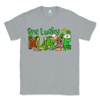 Heather Grey St. Patrick's One lucky Nurse Classic Tee - OliviaCreatesArt