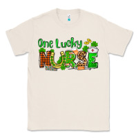 Natural St. Patrick's One lucky Nurse Classic Tee - OliviaCreatesArt