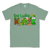 Sage St. Patrick's One lucky Nurse Classic Tee - OliviaCreatesArt