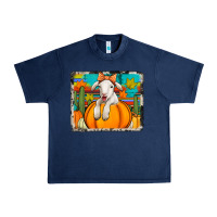 Navy autumn sheep in a pumpkin Urban Heavy Tee - Jasminsmagicworld