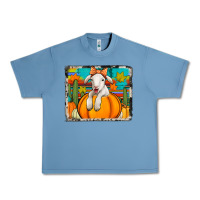 Pebble Blue autumn sheep in a pumpkin Urban Heavy Tee - Jasminsmagicworld
