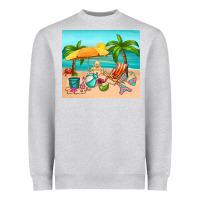 Heather Grey summer Heavyweight Sweatshirt - RanaPortraitStore