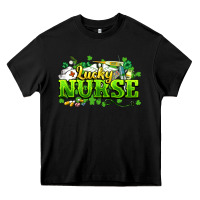 Black Lucky Nurse St. Patrick's Day Heavy Core Tee - HowdyJamesFarm