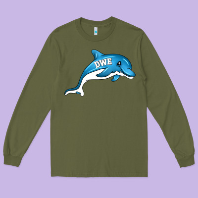 Dolphin Dwe Long Sleeve Tee Designed By Cowhidedigitalart