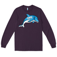 Plum dolphin dwe Long Sleeve Tee - CowhideDigitalArt