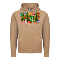 Vintage Coffee Christmas teacher Vintage Hoodie - CowhideDigitalArt