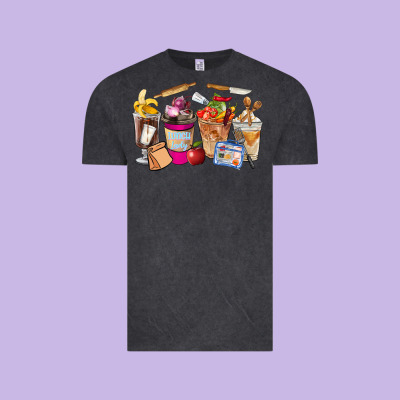 Lunch Lady Coffee Cups Vintage Tee Designed By Fadigitalartstudio