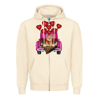 Sandshell valentines day tedybear truck Zipper Hoodie - RanaPortraitStore