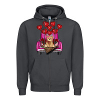 Smoke valentines day tedybear truck Zipper Hoodie - RanaPortraitStore