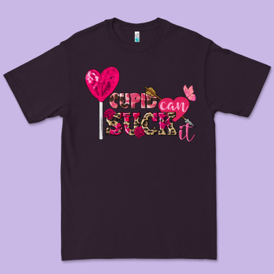 Cupid Can Suck It Valentine's Day Premium Tee Designed By Fadigitalartstudio