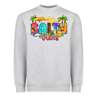 Heather Grey salty vibes Heavyweight Sweatshirt - RanaPortraitStore