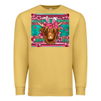 Antique Gold easter longhaired cow Premium Sweatshirt - Jasminsmagicworld