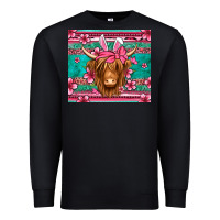 Black easter longhaired cow Premium Sweatshirt - Jasminsmagicworld