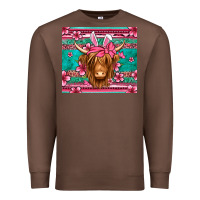 Chestnut easter longhaired cow Premium Sweatshirt - Jasminsmagicworld
