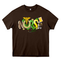 Chocolate Brown Nurse St. Patrick's Day Heavy Core Tee - HowdyJamesFarm