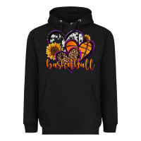 Black basketball hearts Heavyweight Hoodie - Jasminsmagicworld
