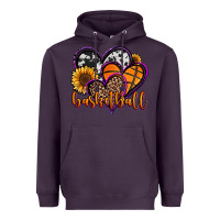Plum basketball hearts Heavyweight Hoodie - Jasminsmagicworld