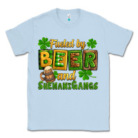 Dusty Blue St. Patrick's Fueled by beer and shenanigangs Classic Tee - OliviaCreatesArt