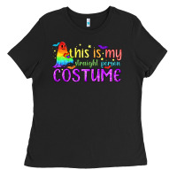 Black This is my straight person costume pride LGBTQ Ladies Tee - BundleAndBundleShop