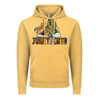 Vintage Mustard steppin into juneteenth Vintage Hoodie - SublimationCraftShop