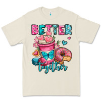 Bone better together donut and coffee valentines day Premium Tee - OliviaCreatesArt