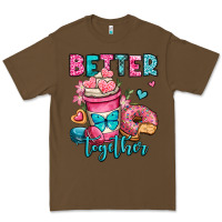 Cacao better together donut and coffee valentines day Premium Tee - OliviaCreatesArt