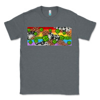 Charcoal Heather Western St. Patrick's Day Shamrock Rainbow Classic Tee - Artiststas