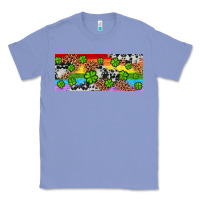Colony Blue Western St. Patrick's Day Shamrock Rainbow Classic Tee - Artiststas