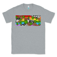 Heather Grey Western St. Patrick's Day Shamrock Rainbow Classic Tee - Artiststas