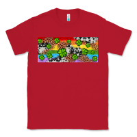 Red Western St. Patrick's Day Shamrock Rainbow Classic Tee - Artiststas