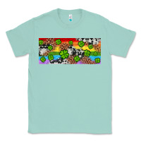 Seafoam Western St. Patrick's Day Shamrock Rainbow Classic Tee - Artiststas