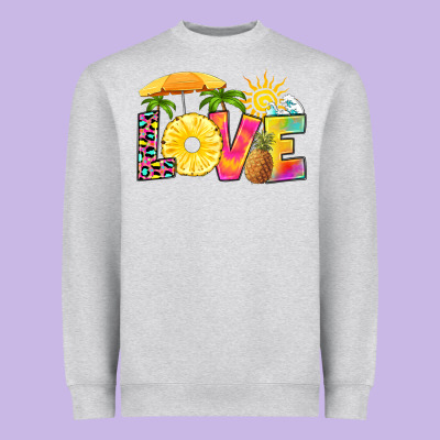 Love Pineapple Heavyweight Sweatshirt Designed By Ranaportraitstore
